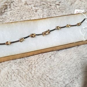 Sterling silver yellow topaz necklace